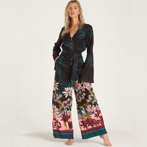Billabong dark navy born with it floral jumpsuit. New with tags!